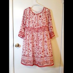 Beautiful Floral white and red max studio dress